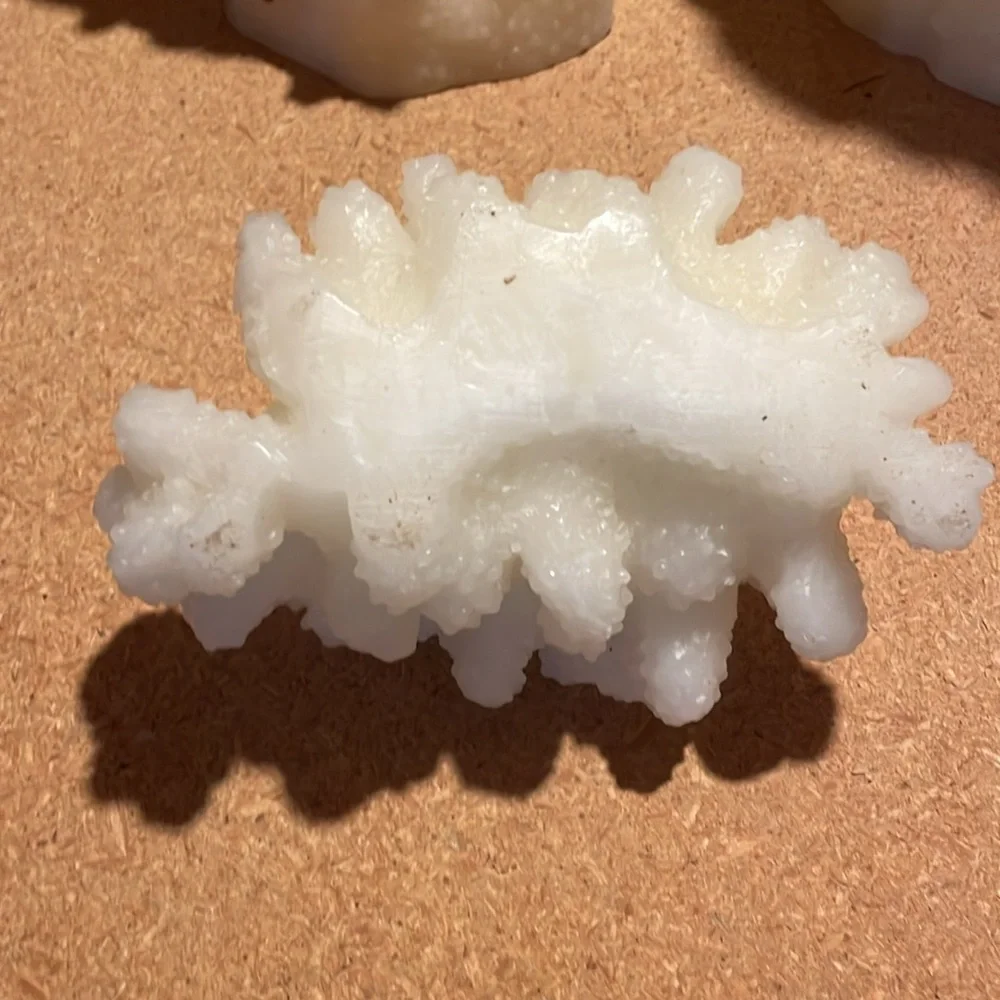 Pottery barn coral candle